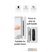 Black Sliding Door Handle Set – Telescopic Lock Mechanism for Wooden & Aluminium Doors